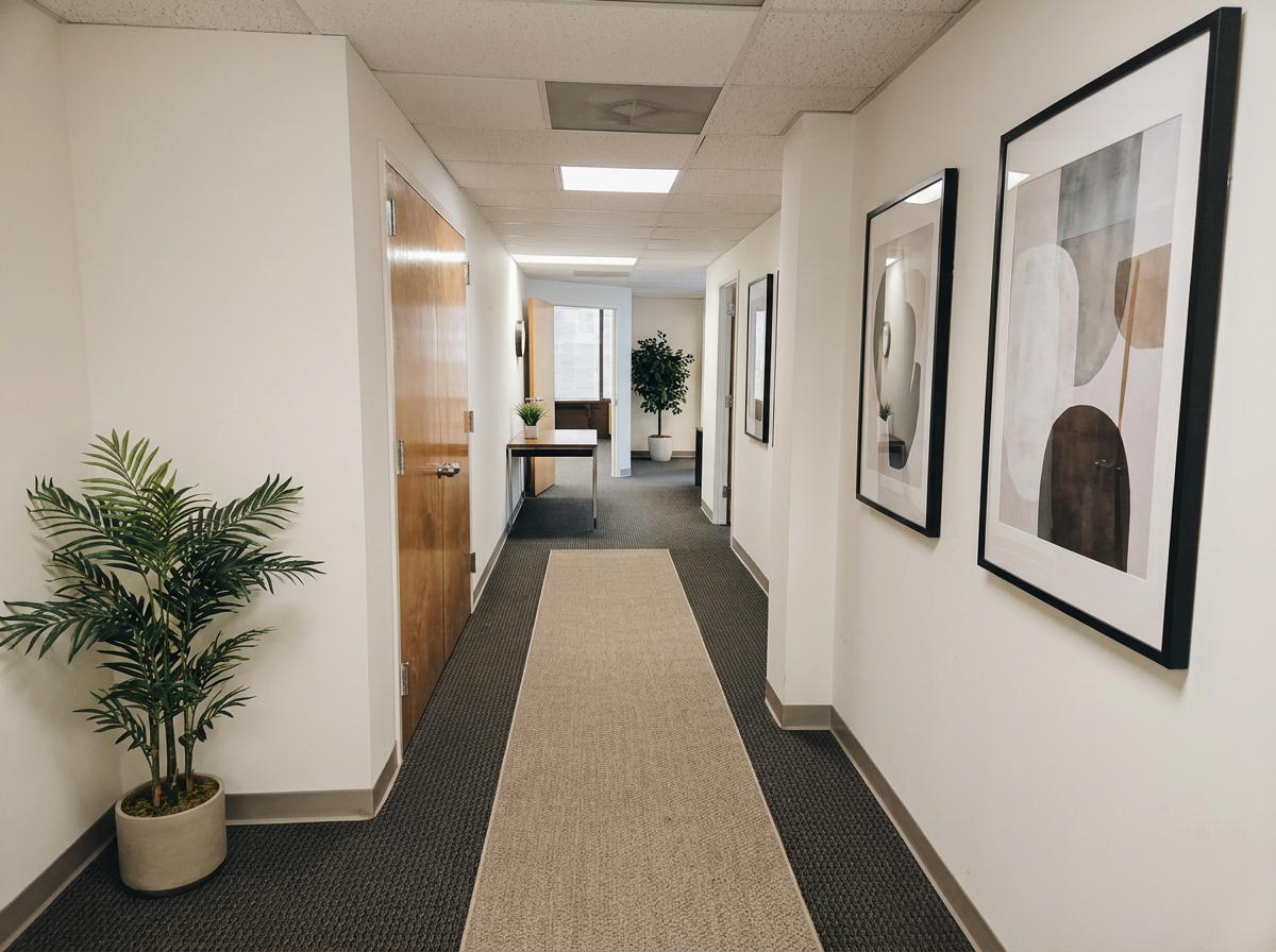 Front hallway of available Stamford office space